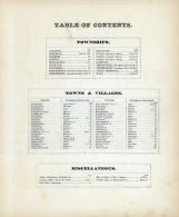 Table of Contents, Monmouth County 1873